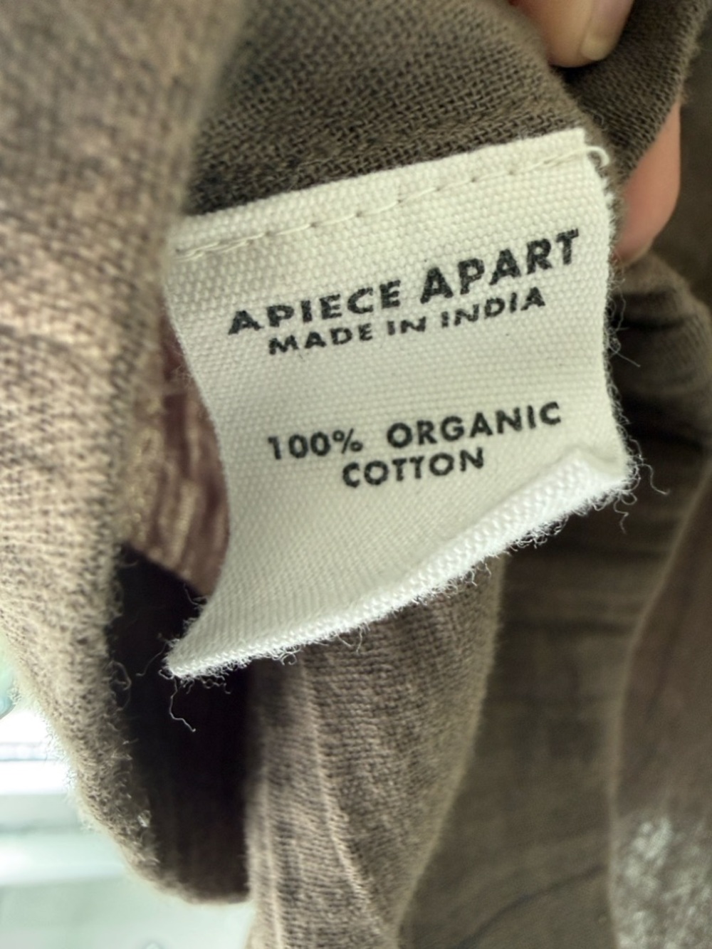 Apiece Apart Organic Cotton Scoop Neck Top - Taupe - Picture 6 of 10